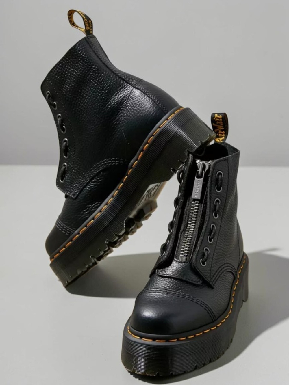 Dr. Martens Sinclair Milled Nappa Leather Platform Boots